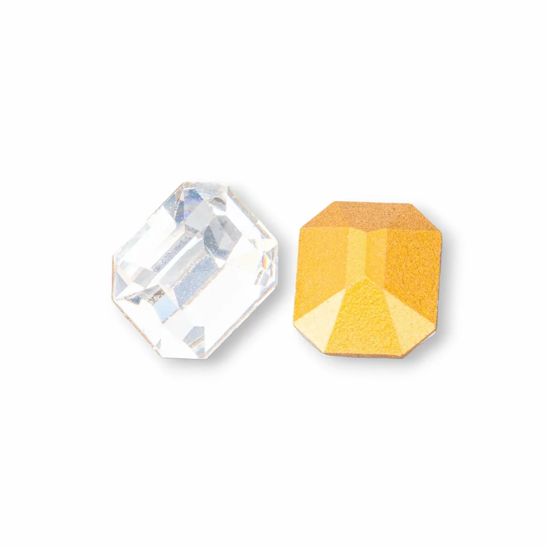 Swarovsky Rectangle Octagon ART. 4600 12x10mm GOLD FOILED CRYSTAL 6pz-CRISTALLI SWAROVSKI | Worldofjewel.com