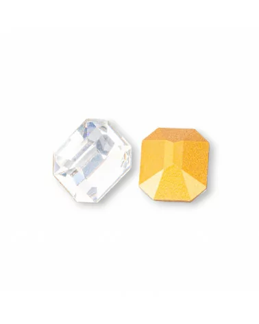 Swarovsky Rectangle Octagon ART. 4600 12x10mm GOLD FOILED CRYSTAL 6pz-CRISTALLI SWAROVSKI | Worldofjewel.com