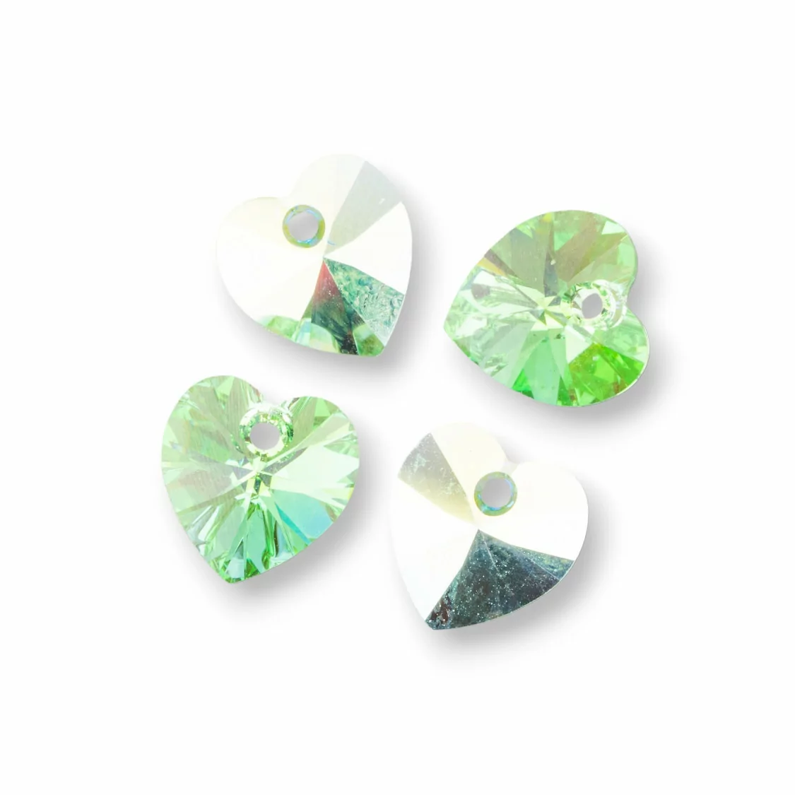 Swarovsky XILION Pendente Cuore ART. 6228 10mm Peridot AB 10pz-CRISTALLI SWAROVSKI | Worldofjewel.com