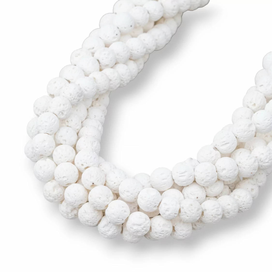 Pietra Lavica Vari Colori Tondo Liscio 6mm Bianco-COLORI VARI | Worldofjewel.com