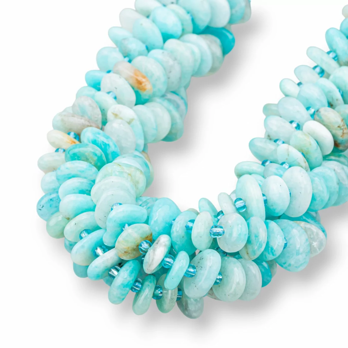 Amazzonite Rondelle Sasso Irregolare Burattato 8-13mm-AMAZONITE CLASSICA | Worldofjewel.com