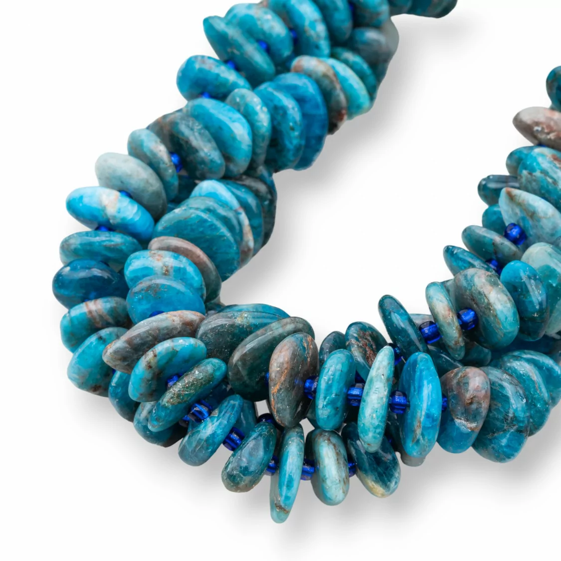 Apatite Rondelle Sasso Irregolare Burattato 10-17mm-APATITE | Worldofjewel.com