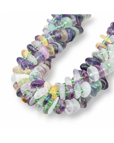 Fluorite Verde Rondelle Sasso Irregolare Burattato 8-13mm-FLUORITE | Worldofjewel.com