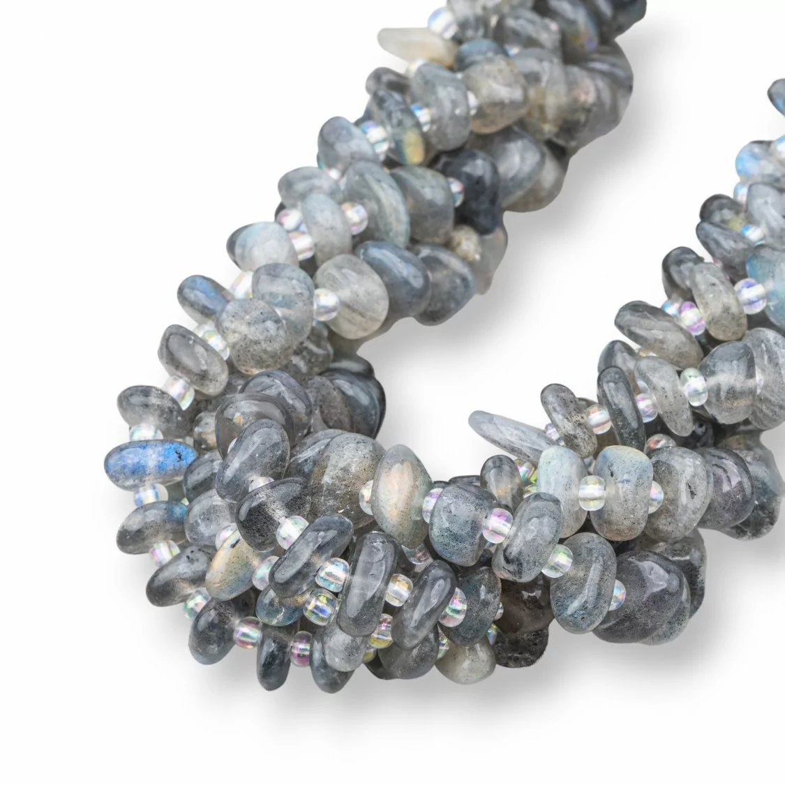 Labradorite Grigio Rondelle Sasso Irregolare Burattato 7-11mm-LABRADORITE GRIGIO | Worldofjewel.com