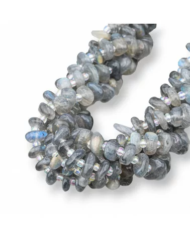 Labradorite Grigio Rondelle Sasso Irregolare Burattato 7-11mm-LABRADORITE GRIGIO | Worldofjewel.com