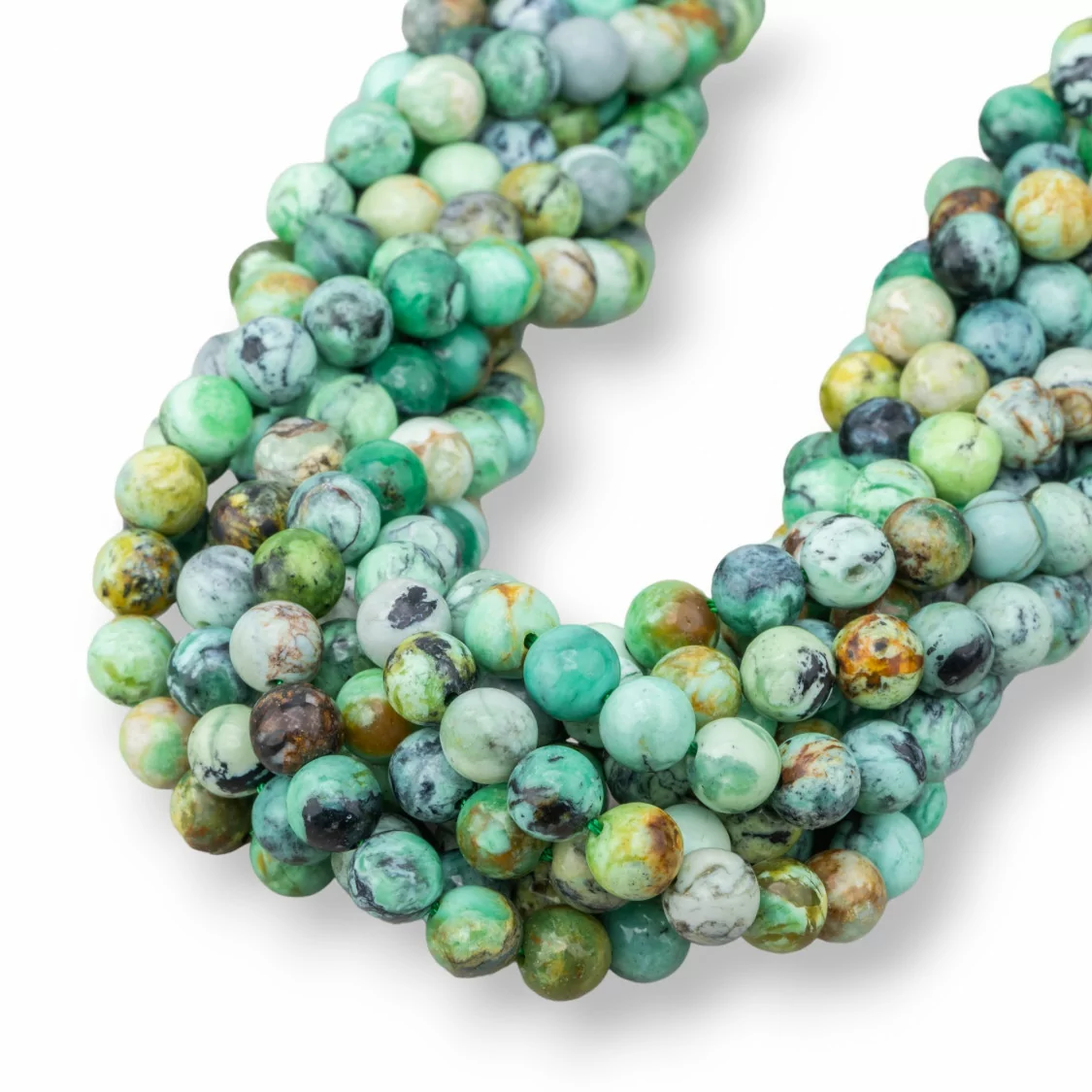 Variscite Tondo Liscio 6mm Scuro-CRISOPRASIO | Worldofjewel.com