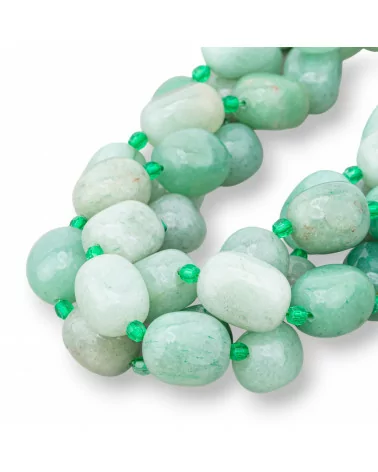 Avventurina Verde Sasso Burattato 8-13x13-18mm-AMAZONITE | Worldofjewel.com