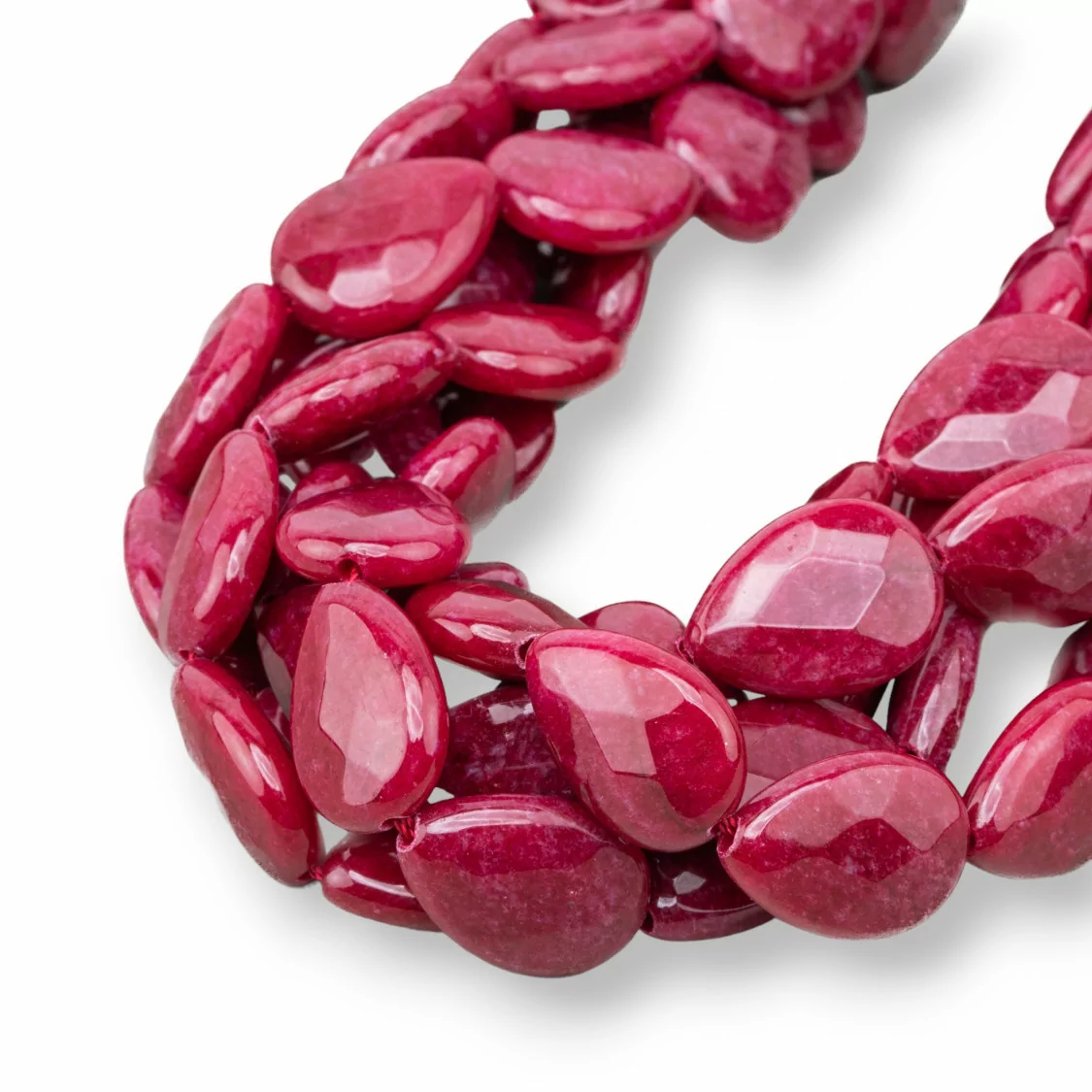 Giada Rubellite Gocce Piatto Sfaccettato 13x18mm-GIADA RUBELLITE | Worldofjewel.com