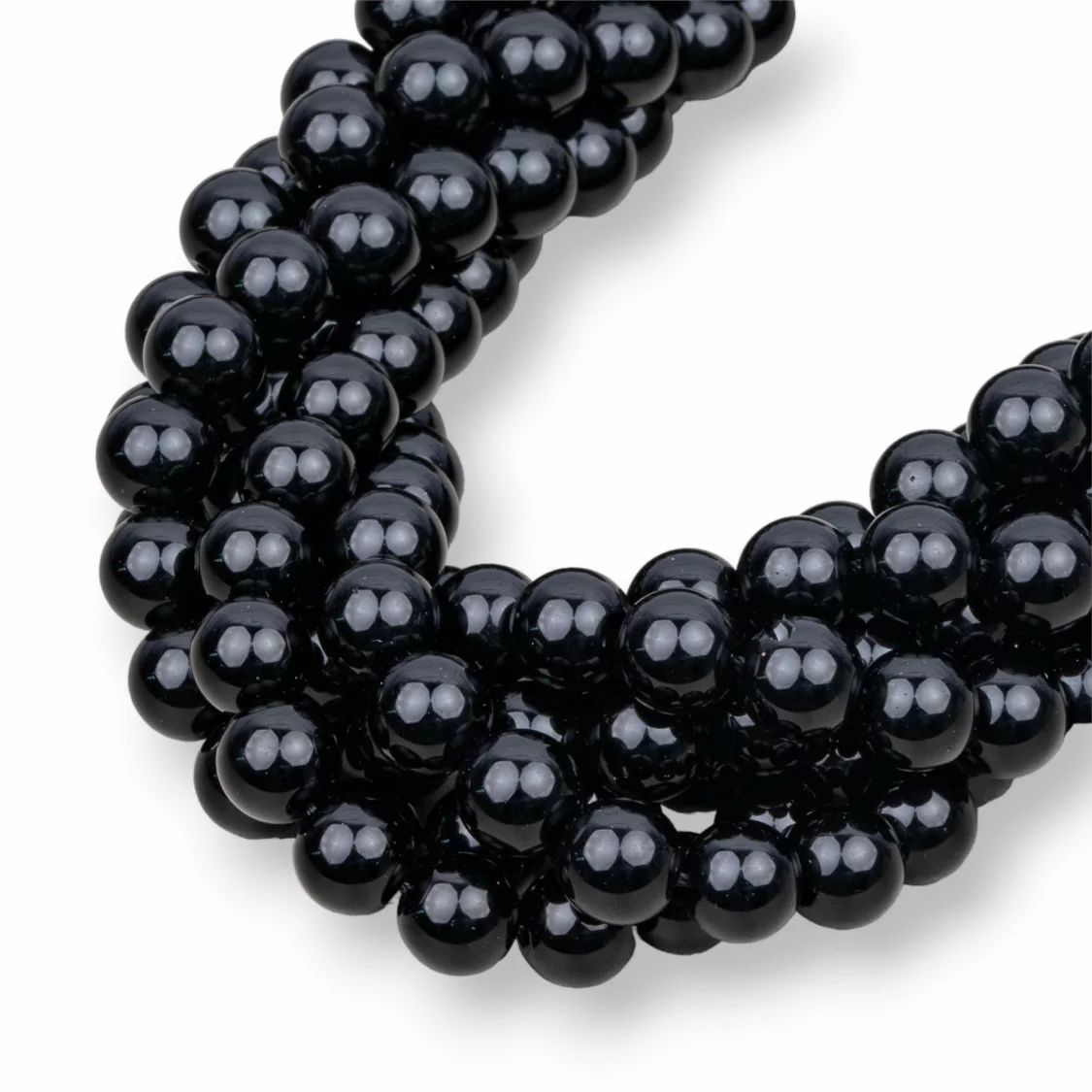 Cristallo Nero Tondo Liscio 8mm-CRISTALLO NERO | Worldofjewel.com