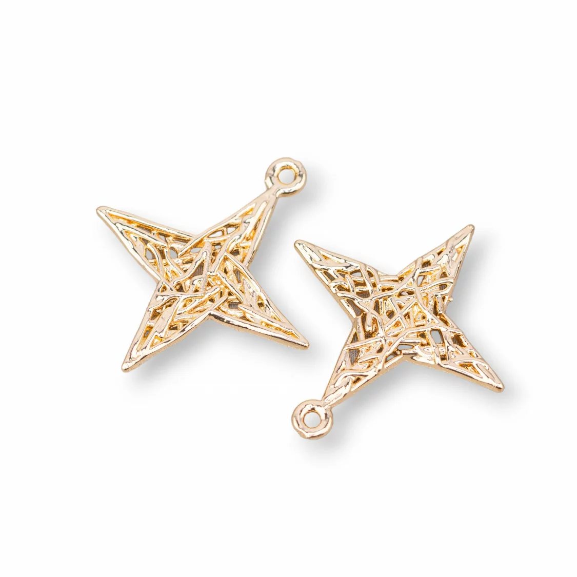 Componente Pendente Di Bronzo Stella 20mm 32pz Con 1 Anellino-PENDENTI E CHARMS | Worldofjewel.com