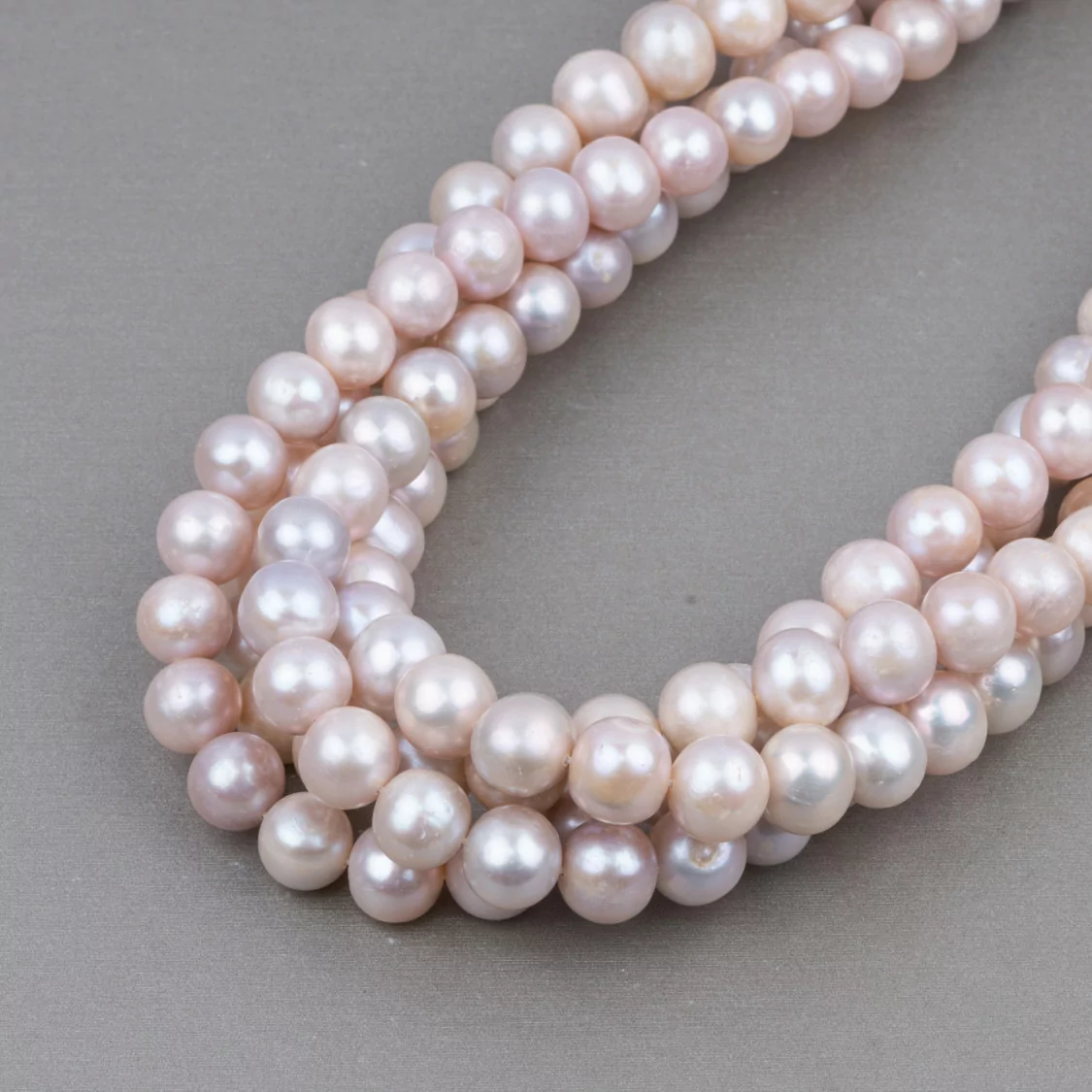 Perle di Fiume Tondo 9,0-9,5mm A Rosa Chiaro-TONDO | Worldofjewel.com