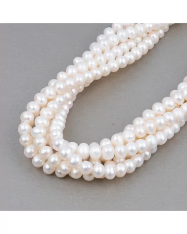 Perle di Fiume Tondo 7,0-7,5mm AAA3 Bianco Lungo-TONDO | Worldofjewel.com