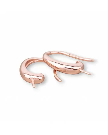 Base Per Orecchini Di Argento 925 Monachella Liscia Con Chiodino Finale 3,5x16mm 2 Paia Oro Rosa-BASI DI ARGENTO 925 | Worldofjewel.com