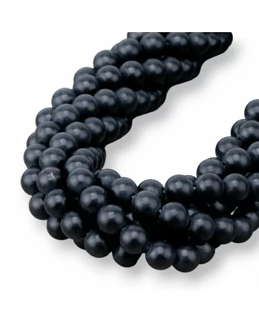 Cristallo Nero Satinato Tondo Liscio 8mm-CRISTALLO NERO | Worldofjewel.com