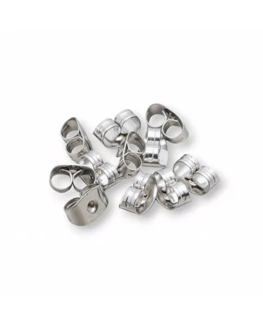 Farfalline Stoppino Di Acciaio 4x7mm Per Orecchini A Perno 90gr-STOPPINO FARFALLE | Worldofjewel.com