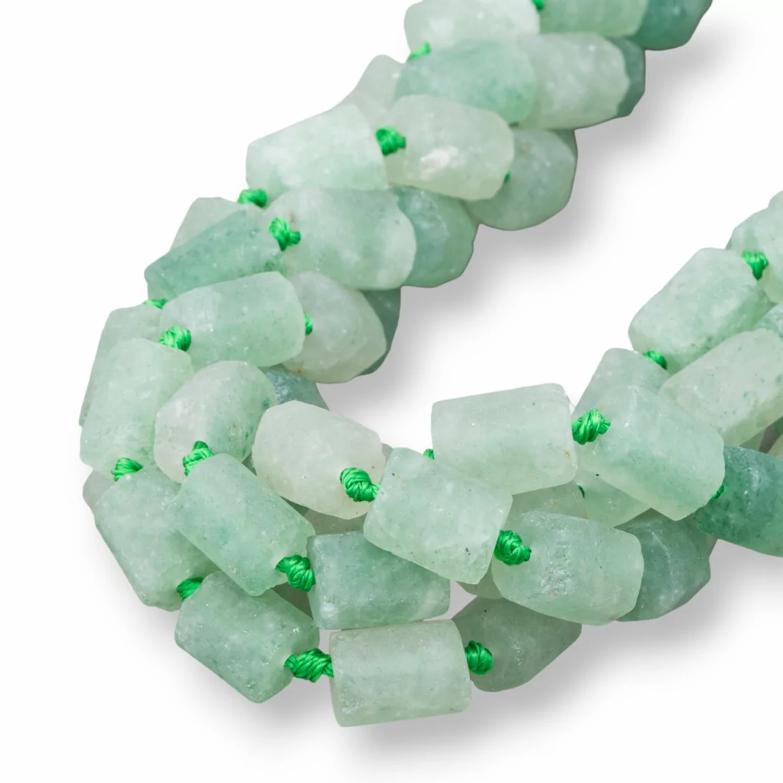 Fluorite Verde Matte Cilindro Sasso Irregolare 6-8x9-12mm-FLUORITE VERDE | Worldofjewel.com