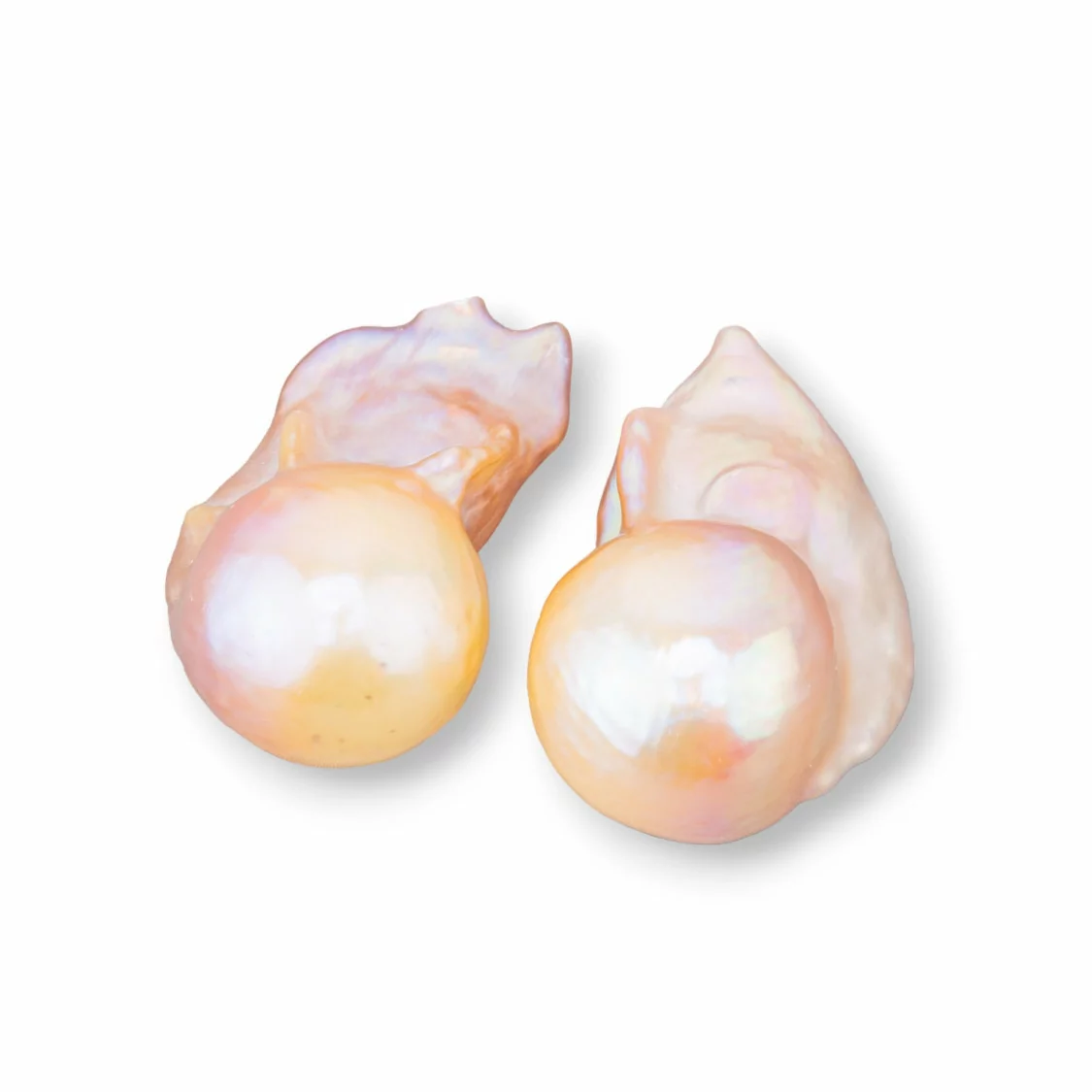 Perle Di Fiume Barocche Senza Foro Colore Naturale (RBW) 9-10gr 1Paia-PERLE BAROCCHE SFUSE | Worldofjewel.com