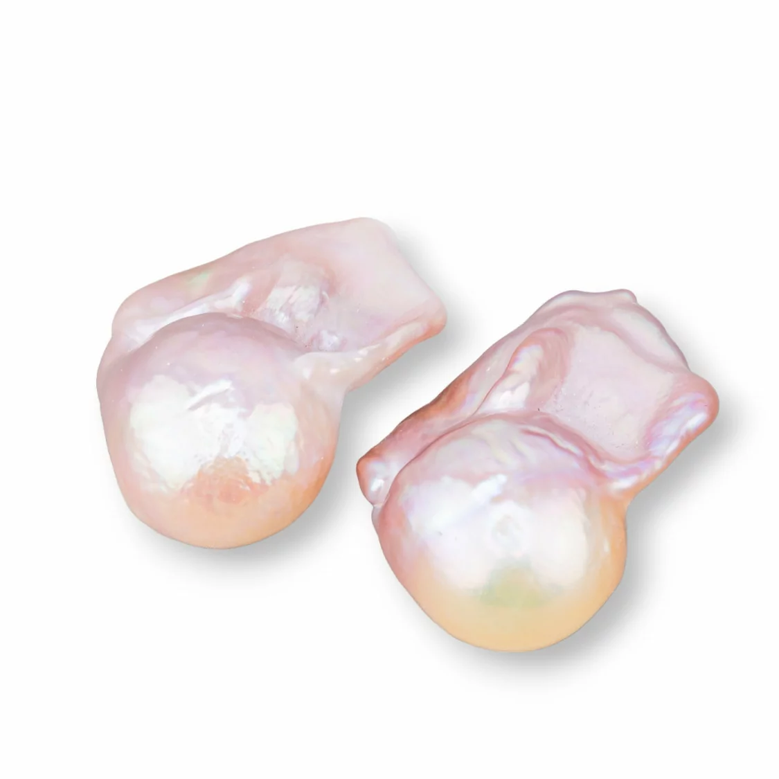 Perle Di Fiume Barocche Senza Foro Colore Naturale (RBW) 11-12gr 1Paia-PERLE BAROCCHE SFUSE | Worldofjewel.com