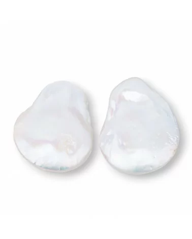 Perle Di Fiume Barocche Gocce Piatte (YHG) 22-23gr 1 Coppia-PERLE BAROCCHE SFUSE | Worldofjewel.com