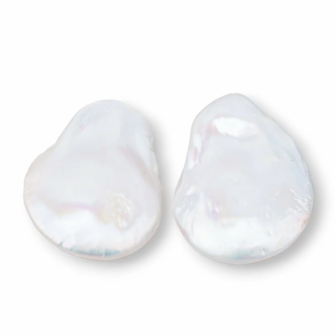 Perle Di Fiume Barocche Gocce Piatte (YHG) 24-25gr 1 Coppia-PERLE BAROCCHE SFUSE | Worldofjewel.com