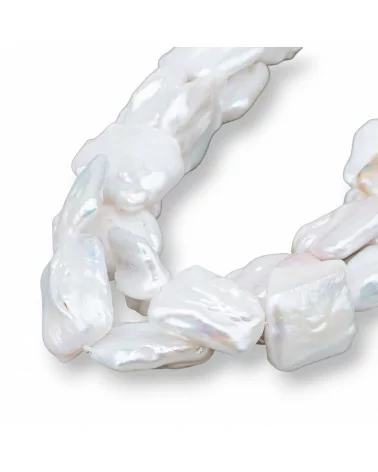 Perle Di Fiume Barocche Piatte (OHG) Bianco 100-110gr-PERLE BAROCCHE | Worldofjewel.com