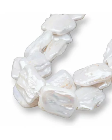 Perle Di Fiume Barocche Piatte (OHG) Bianco 110-120gr-PERLE BAROCCHE | Worldofjewel.com