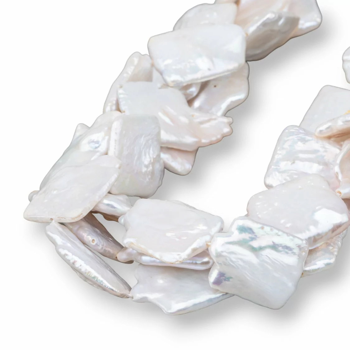 Perle Di Fiume Barocche Piatte (OHG) Bianco 50-60gr-PERLE BAROCCHE | Worldofjewel.com