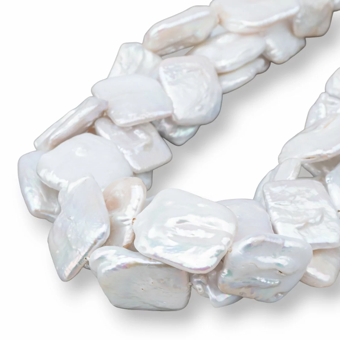 Perle Di Fiume Barocche Piatte (OHG) Bianco 70-80gr-PERLE BAROCCHE | Worldofjewel.com