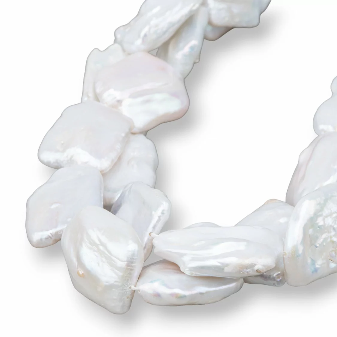 Perle Di Fiume Barocche Piatte (OHG) Bianco 80-90gr-PERLE BAROCCHE | Worldofjewel.com