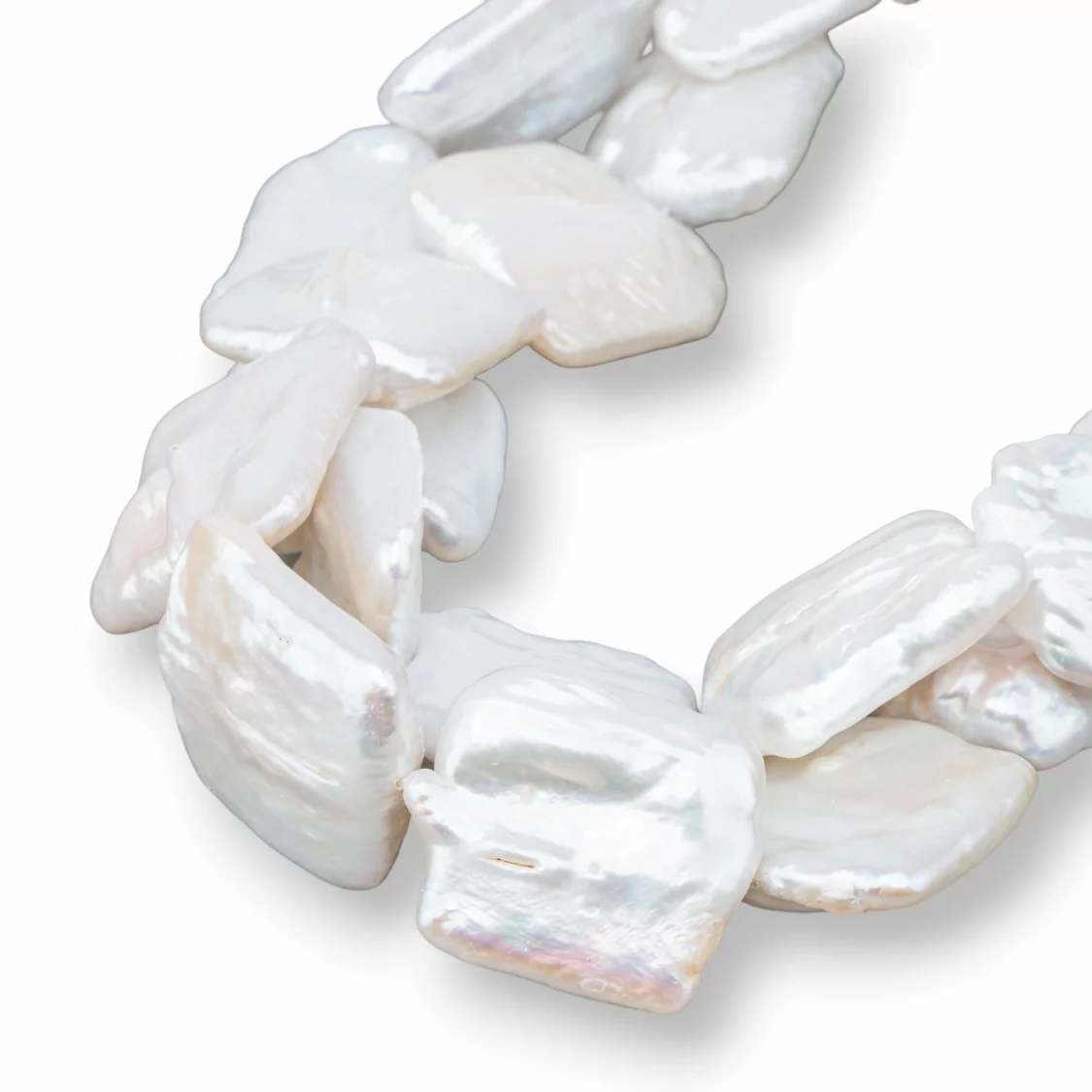 Perle Di Fiume Barocche Piatte (OHG) Bianco 90-100gr-PERLE BAROCCHE | Worldofjewel.com