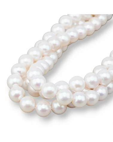 Perle Di Fiume Tondo 10,5-11,0mm Bianco-LINEA ALTA | Worldofjewel.com