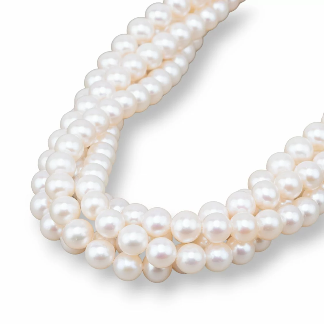 Perle Di Fiume Tondo 7,0-7,5mm AAAA Bianco-LINEA ALTA | Worldofjewel.com