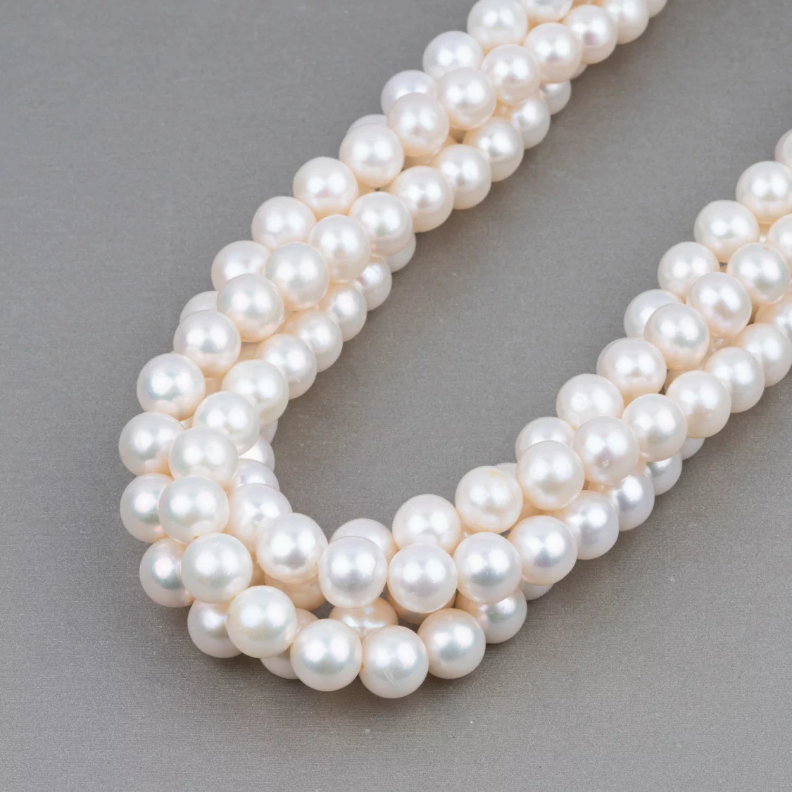 Perle Di Fiume Tondo 9,0-9,5mm AAAA Bianco-LINEA ALTA | Worldofjewel.com