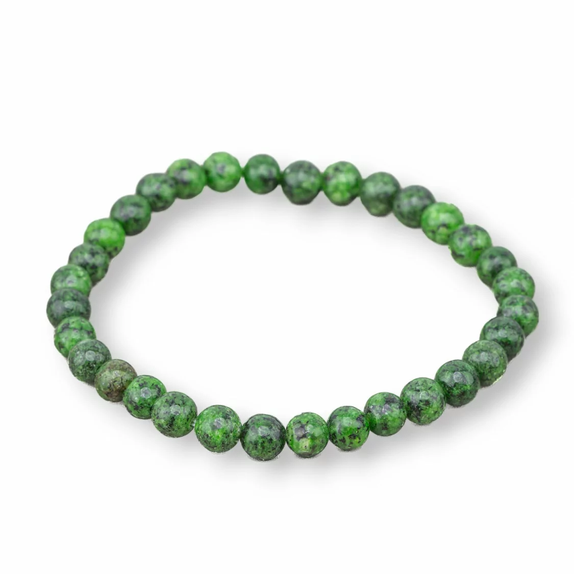 Bracciale Elastico Di Pietre Dure 6mm 10 Pezzi Diaspro Verde-OFFERTE BRACCIALI | Worldofjewel.com