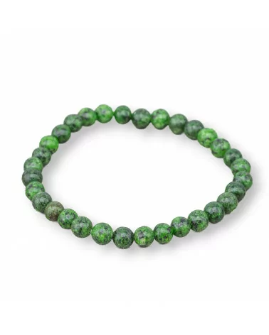 Bracciale Elastico Di Pietre Dure 6mm 10 Pezzi Diaspro Verde-OFFERTE BRACCIALI | Worldofjewel.com