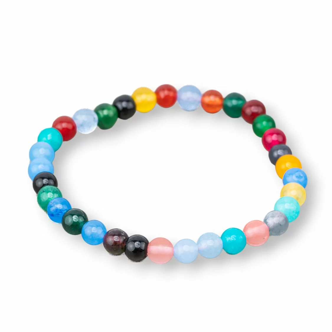 Bracciale Elastico Di Pietre Dure 6mm 10 Pezzi Multicolor-OFFERTE BRACCIALI | Worldofjewel.com