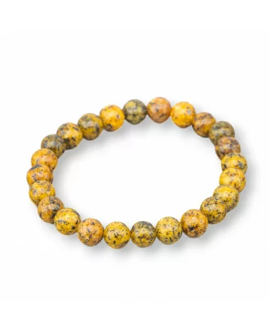 Bracciale Elastico Di Pietre Dure 8mm 10 Pezzi Diaspro Giallo-OFFERTE BRACCIALI | Worldofjewel.com