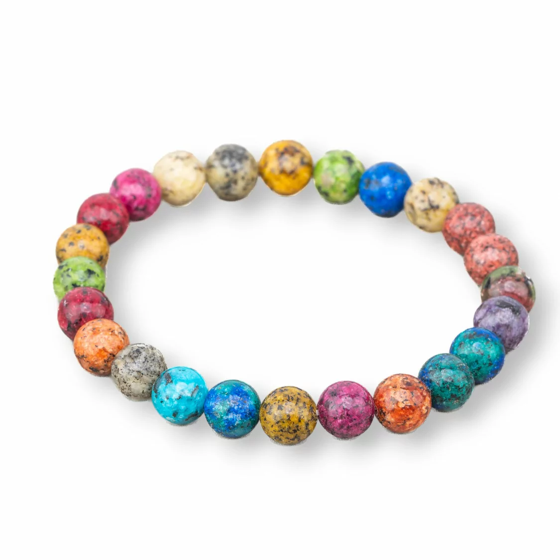 Bracciale Elastico Di Pietre Dure 8mm 10 Pezzi Diaspro Mix-OFFERTE BRACCIALI | Worldofjewel.com