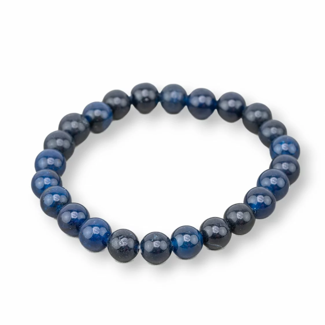 Bracciale Elastico Di Pietre Dure 8mm 10 Pezzi Giada Blu Scuro-OFFERTE BRACCIALI | Worldofjewel.com