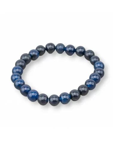 Bracciale Elastico Di Pietre Dure 8mm 10 Pezzi Giada Blu Scuro-OFFERTE BRACCIALI | Worldofjewel.com