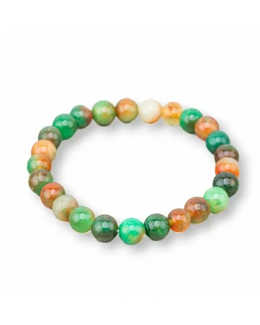 Bracciale Elastico Di Pietre Dure 8mm 10 Pezzi Giada Floreale Chiaro-OFFERTE BRACCIALI | Worldofjewel.com