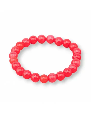 Bracciale Elastico Di Pietre Dure 8mm 10 Pezzi Giada Rossa Medio-OFFERTE BRACCIALI | Worldofjewel.com