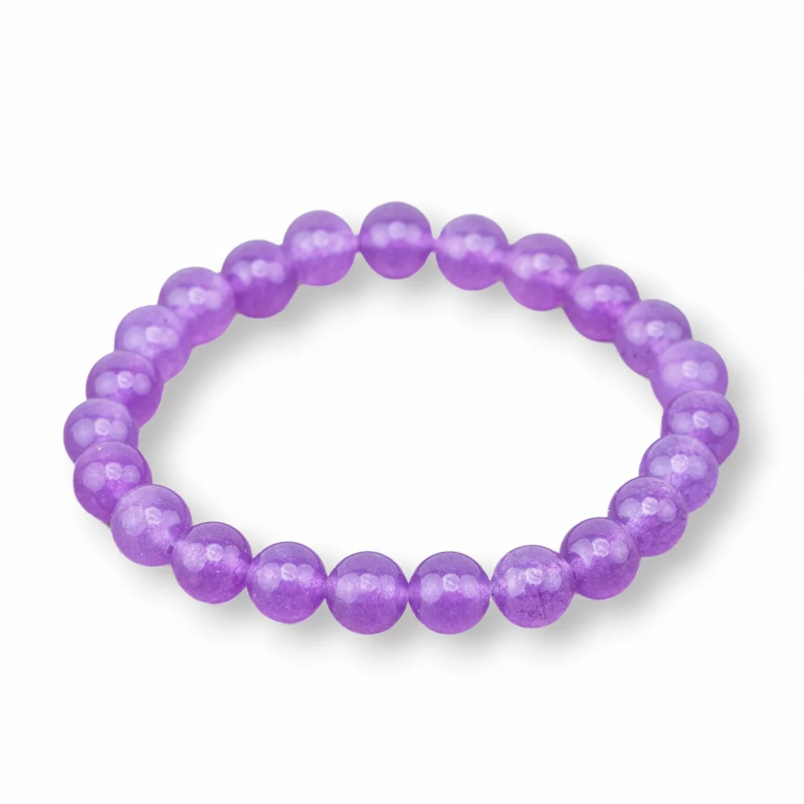 Bracciale Elastico Di Pietre Dure 8mm 10 Pezzi Giada Viola-OFFERTE BRACCIALI | Worldofjewel.com