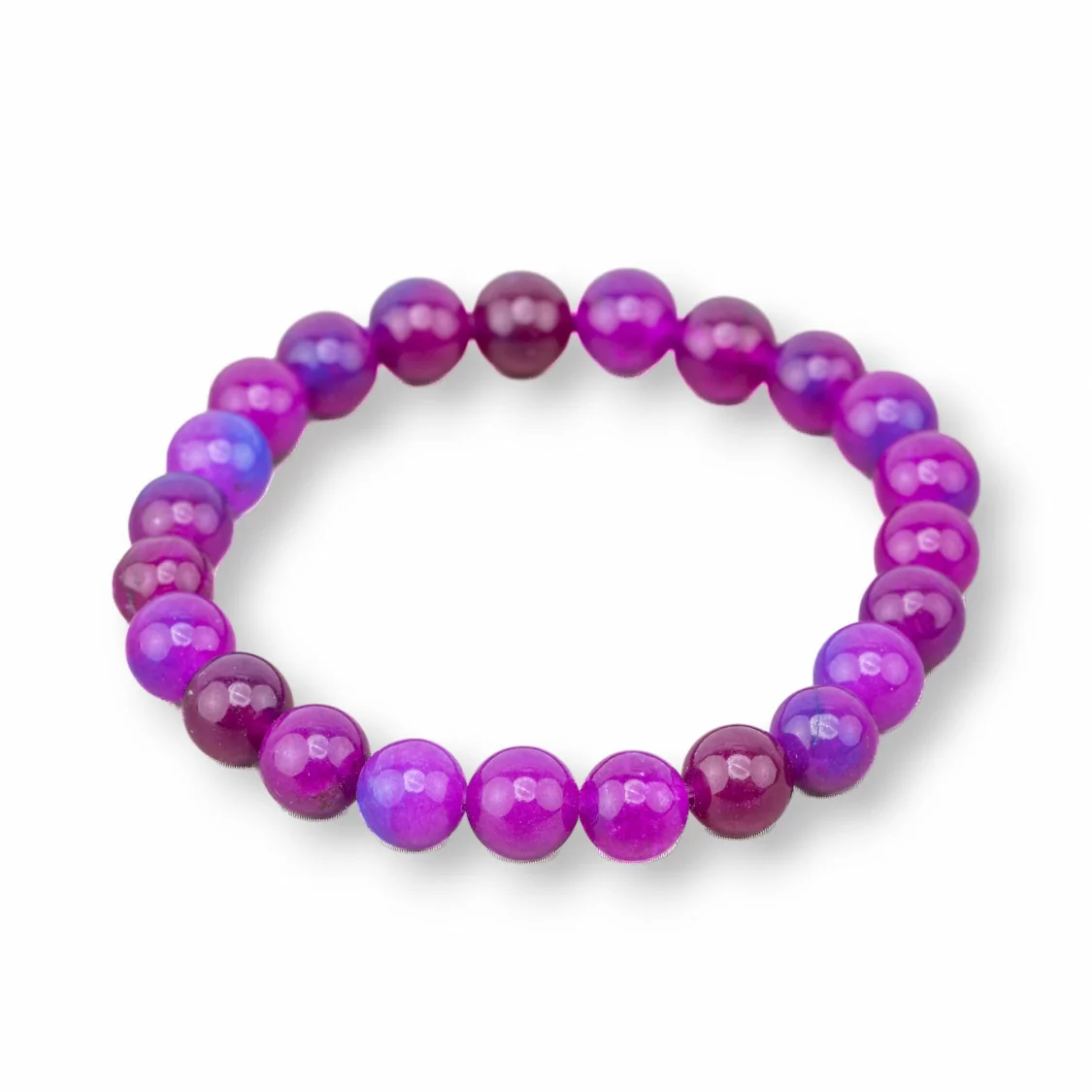 Bracciale Elastico Di Pietre Dure 8mm 10 Pezzi Giada Viola-OFFERTE BRACCIALI | Worldofjewel.com