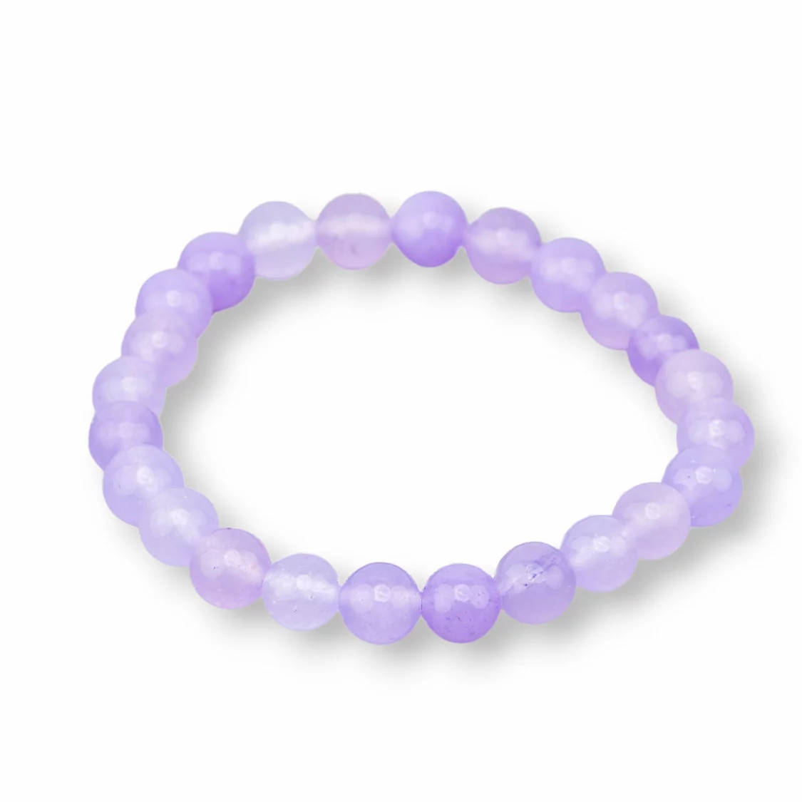 Bracciale Elastico Di Pietre Dure 8mm 10 Pezzi Giada Viola Chiaro-OFFERTE BRACCIALI | Worldofjewel.com