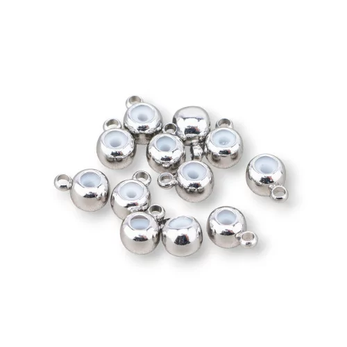 Composant Technique Glissière À Billes Avec Anneau 4mm 110pcs Plaqué Rhodium