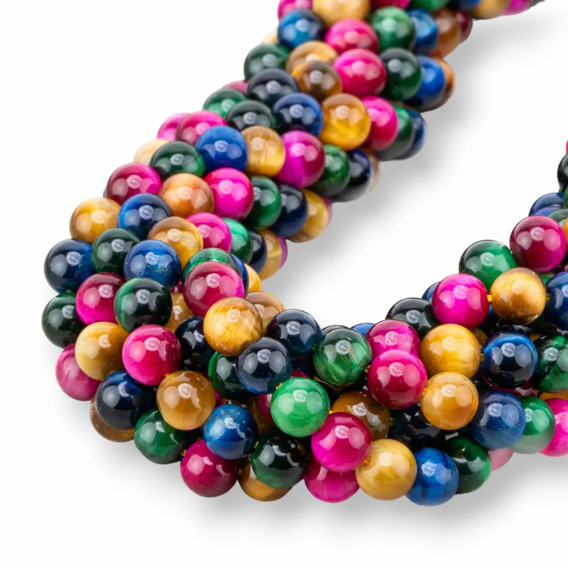 Occhio di Tigre Multicolor Tondo Liscio 6mm-OCCHIO DI TIGRE GIALLO | Worldofjewel.com