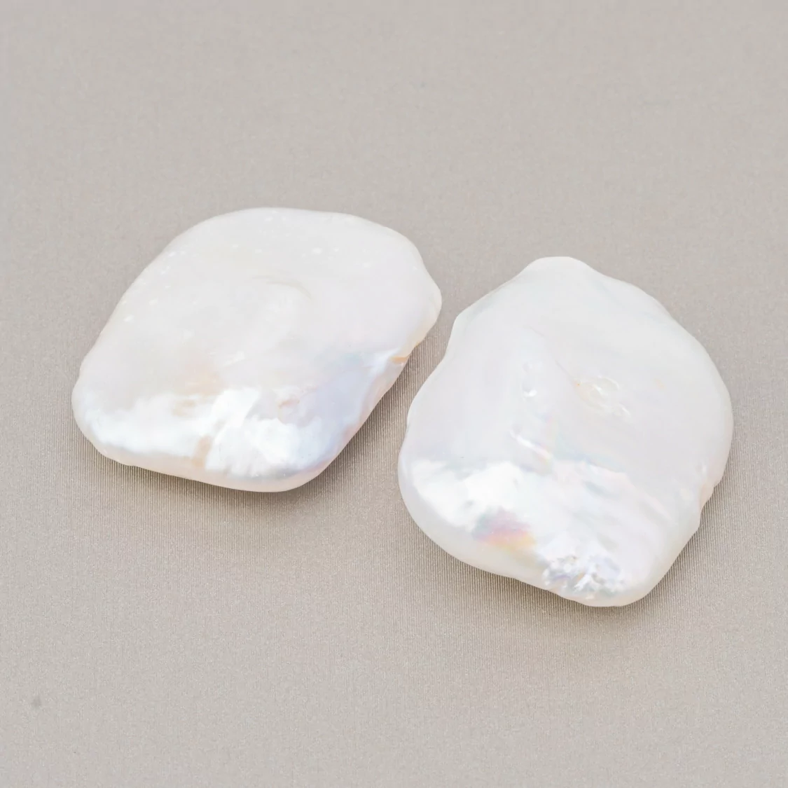 Perle Di Fiume Barocche Gocce Piatte (PQB) 14-15gr 1 Coppia-PERLE BAROCCHE | Worldofjewel.com