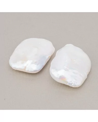 Perle Di Fiume Barocche Gocce Piatte (PQB) 14-15gr 1 Coppia-PERLE BAROCCHE | Worldofjewel.com