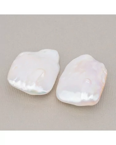 Perle Di Fiume Barocche Gocce Piatte (PQW) 11-12gr 1 Coppia-PERLE BAROCCHE | Worldofjewel.com